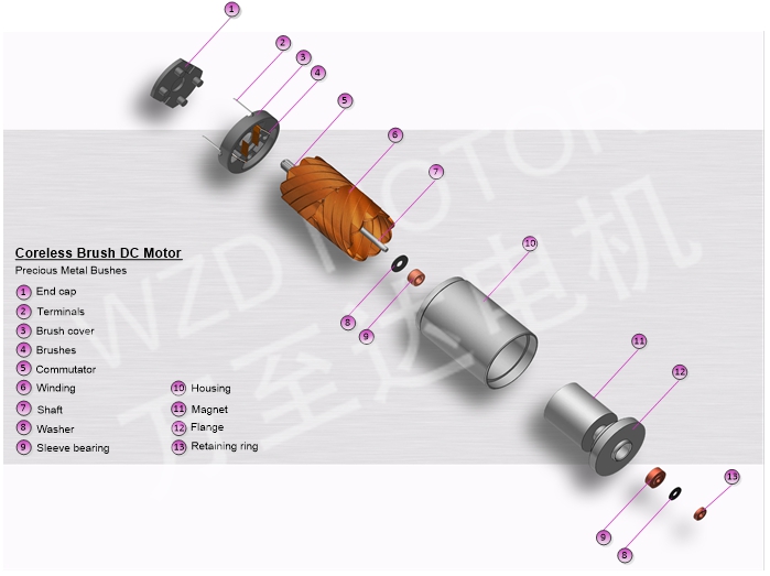 空心杯机电的布局